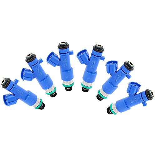 LSAILON Engine Fuel Injectors 6 Pieces Fuel Injector fit for,12Holes 2009 2010 2011 2012 2013 2014 2015 2016 Nissan GT-R 3.8L 14002-AN001