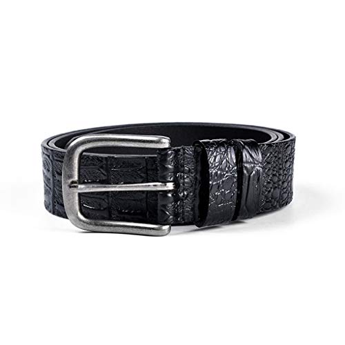 Men's Belt Pattern Designer Belts Men Genuine Leather Ancient Silver Metal Buckle3