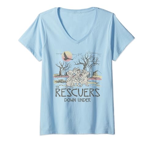 T-shirt Disney Rescuers nostalgie enfance mode femme col V