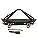 Black Steel Front Bumper Bull Bar with Winch Shackles for 1:10 RC Crawler Car AXIAL SCX10,TRX-4