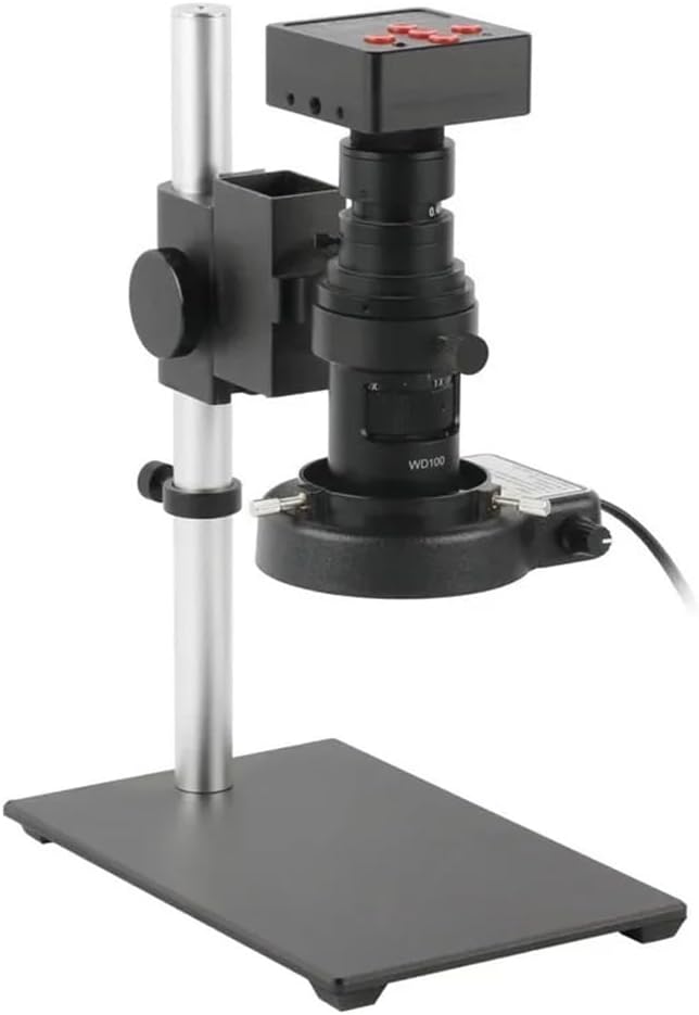 ZTBH Microscope Accessories Kit 48MP 4K 2K 1080P 60FPS HDMI USB Electronic Digital Video Microscope Camera 200X C Mount Lens for Lab Phone PCB Solderin Microscope Slides