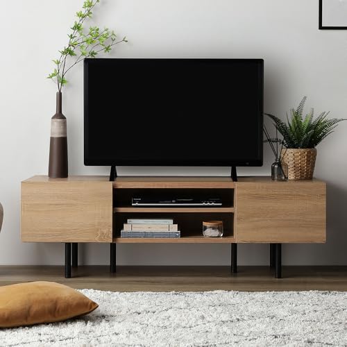 RASIK テレビ台 50型 対応 120cm幅 ナチュラル ローボード ワイド 脚付き 収納 リビング TV台 木製 Stova ストーヴァの商品画像（Amazon）