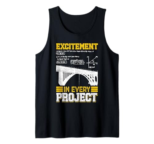 Civil Engineer Excitement Structural Bridge Project Camiseta sin Mangas