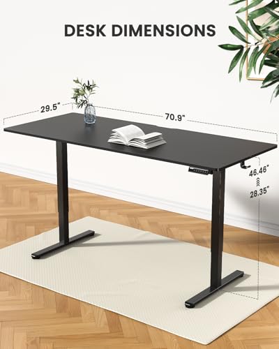 image for ErGear Electric 71 x 30 inch Standing Desk Workstation, Large Sit Stan