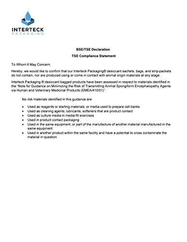 Interteck Packaging 0.5 Gram Silica Gel Packets - Rechargeable Desiccant Packets And Dehumidifiers (Non-Indicating, Tyvek 2,000 Pack) #TOP2