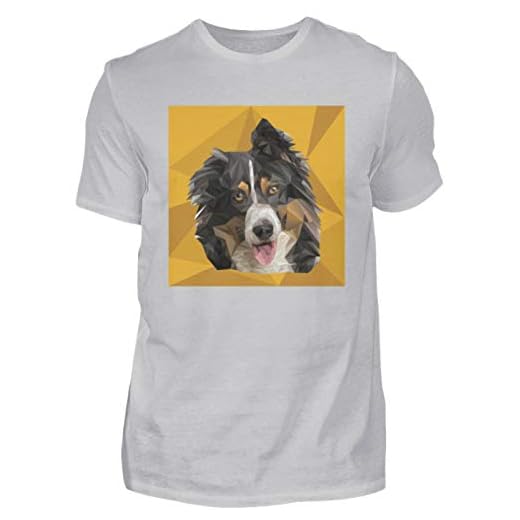 Australian Shepherd polygon hund t-shirt | Hundälskare cool herrskjorta