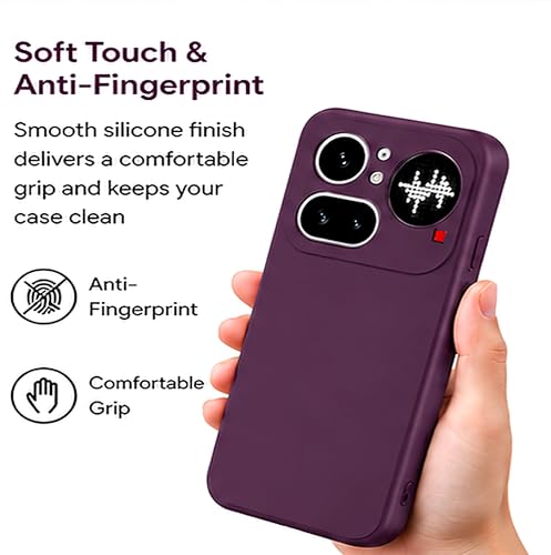 Image of FIRST MART Matte Silicone Back Cover for Nothing 4A Pro - Purple