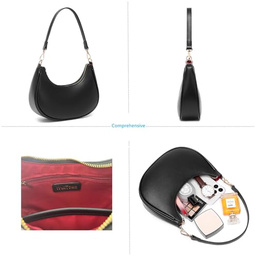 Shoulder Bags for Women, Cute Hobo Tote Handbag Mini Clutch Purse with Zipper Closure3