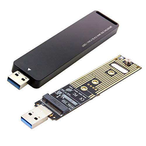 YinaLoi USB 3.1 - Nvme M-Key PCI-E Nvme SSD M.2 �p NGFF SSD �O�� PCBA �R���x�^�[�A�_�v�^�[�J�[�h �t���b�V���f�B�X�N�^�C�v (�A���~�j�E���V�F���t��)