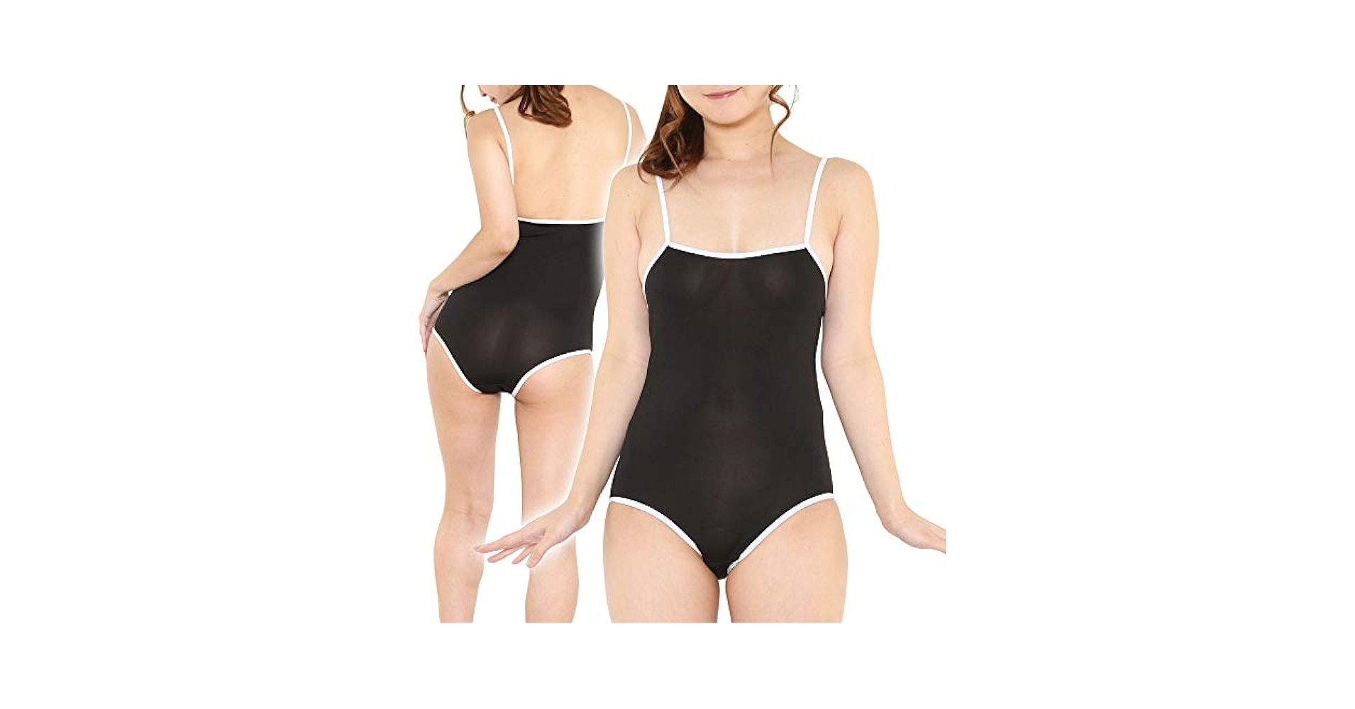 pui 水着 black swimsuit ワンピース水着 黒 セクシー タイト | y-boueki -import swimwear -