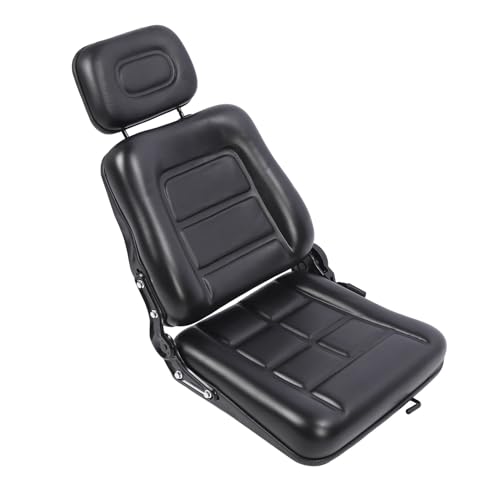 Siège de Chariot élévateur Universel, Cuir PVC Haute Résistance, Conception Ergonomique, Siège D'appui Réglable à 180 °, Installation Facile pour Tracteur, Tondeuse, Chargeur de