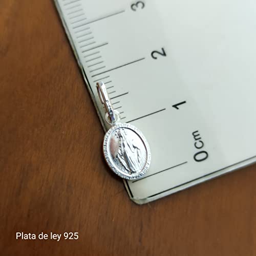Medalla Virgen Milagrosa Plata Ley 925 Unisex 8mmx10mm