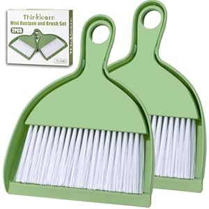 4 Pcs Small Broom And Dustpan Set For Home Mini Dust Pans With Brush Set Hand Dustpan And Brush Set Kids Dust Pan And Broom/Dustpan Combo Set Hangable Whisk Broom For Table,Countertop,Sofa,Key