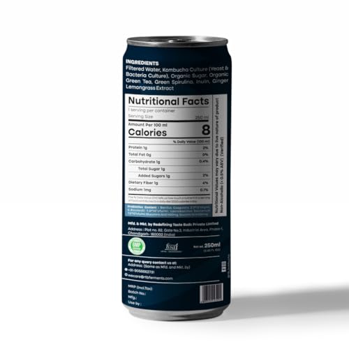 Image of RTB KOMBUCHA Health Spirulina Drink - Pack of 250ml | Helps in Immune System & Digestive System(Kombucha Culture, Fruit Pulp & Organic Sugar)