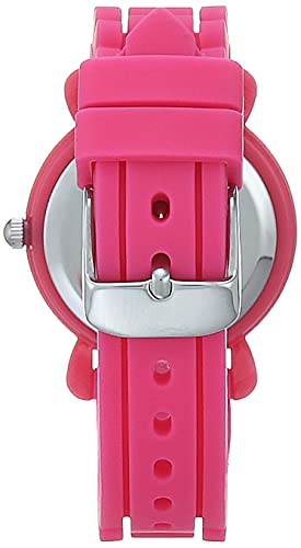 Reloj Minnie Mouse Disney infantil con correa de plástico suave y bisel rosa a color 2