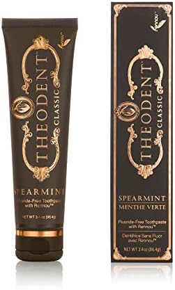 Theodent Classic Fluoride-Free, Natural Toothpaste for Remineralization and Sensitivity Reduction, Whitening Crystal-Mint (3.4 Ounces, 96.4 Grams)