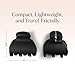 Kitsch Mini Claw Clips for Women - Stylish Small Hair Clips for Kids | Stays In Place Without Pulling or Snagging | Durable & Sturdy Plastic | Ideal Gifts for Women - Tortoise & Black, 6 Pcs