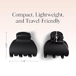 Kitsch Mini Claw Clips for Women - Stylish Small Hair Clips for Kids | Stays In Place Without Pulling or Snagging | Durable & Sturdy Plastic | Ideal Gifts for Women - Tortoise & Black, 6 Pcs - Image 2