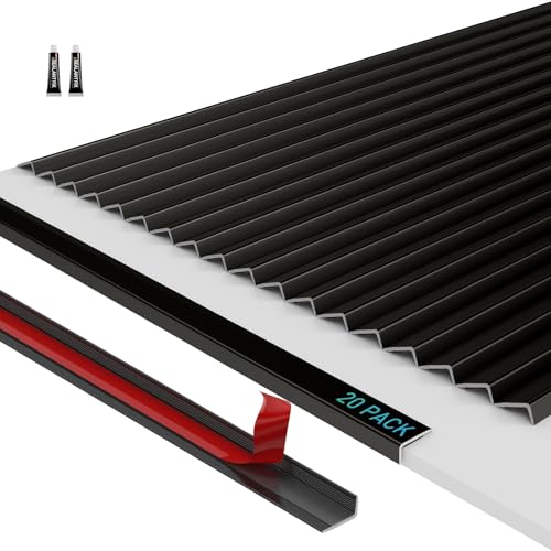 FCSOTSPS 20Pack Tile Edge Trim,12''x0.4'' Peel and Stick Aluminum Backsplash