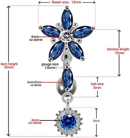 Monster Piercing ladies. silver crystal, Crystal : Amazon.nl: Fashion