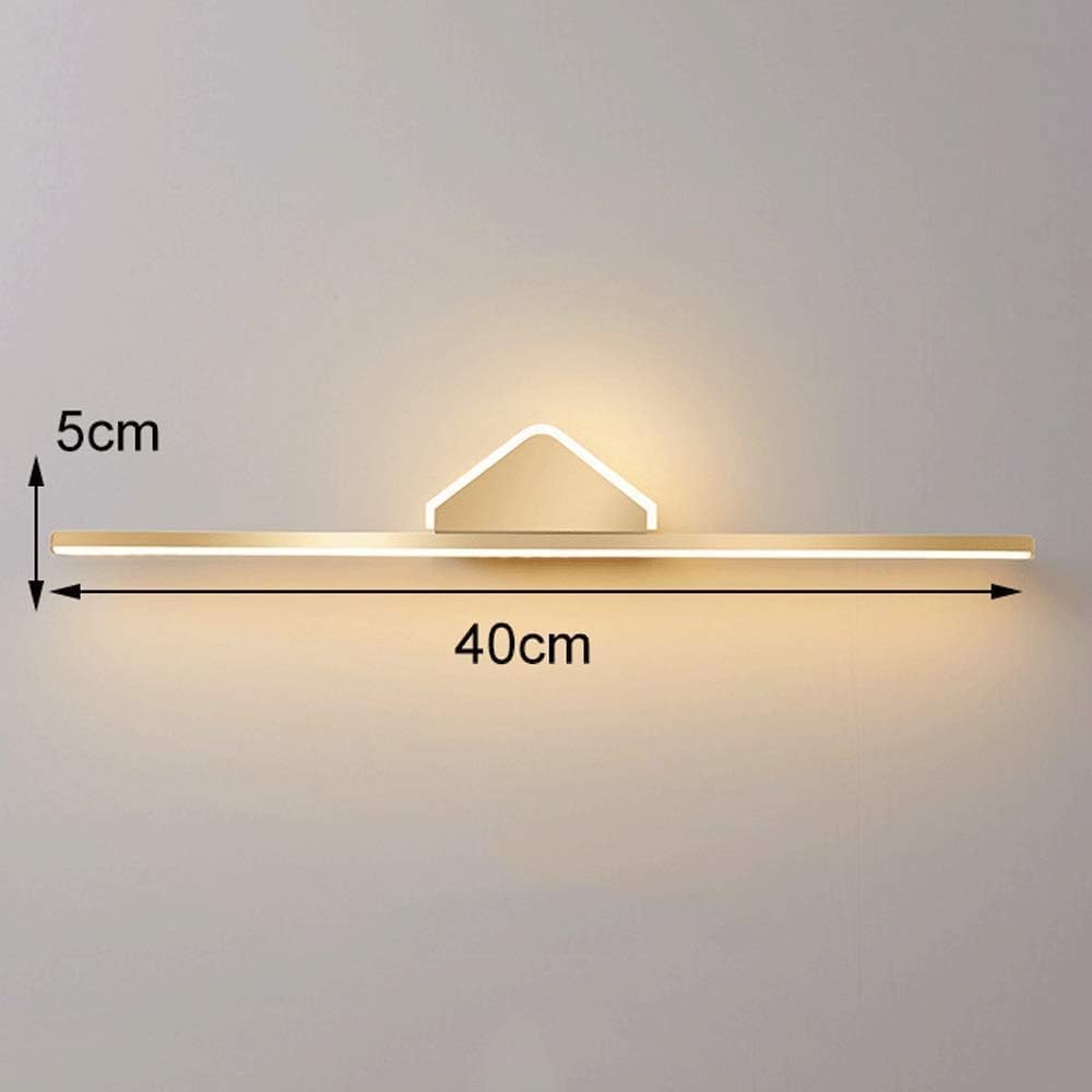 wall lamp Światło na lustro łazienkowe 9W LED Lustrzana lampa przednia, Kinkiety ścienne Złote metalowe lampy lustrzane do makijażu, Oświetlenie szafki lustrzanej, Oprawy oświetleniowe wiszące Wall