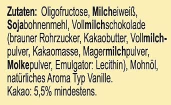 Seitenbacher Vanilla Protein Bar I glutenfree I all natural I rich in dietary fiber I 4 pack (4x60g)