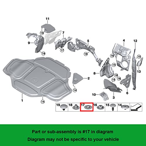 Image of 30pcs Body Nut for BMW Mini 07-14-6-949-380, 07146949380, 51-48-0-141-020, 51-48-1-954-066