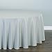 LTC LINENS Round Tablecloth - 120 Inch Round Table Cloth for 60 Inch Circle Table - Gray/Silver - Wrinkle Resistant Polyester Fabric Table Cover