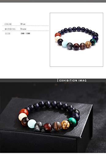 Nine Planets Beaded Stretch Bracelets Galaxy Style Strand Bracelet Colorful Natural Stone Bracelet Gift For Girlfriend Wristband #TOP4