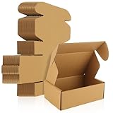 FVIEXE Paquete de 40 cajas de envío marrones de 6.1 x 3.9 x 2.1 pulgadas, cajas de cartón corrugado kraft pequeñas cajas de embalaje planas para enviar correo, pequeñas empresas, joyas, manualidades