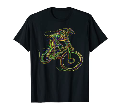 Cyclist downhill MTB mountain bike retro T-Shirt