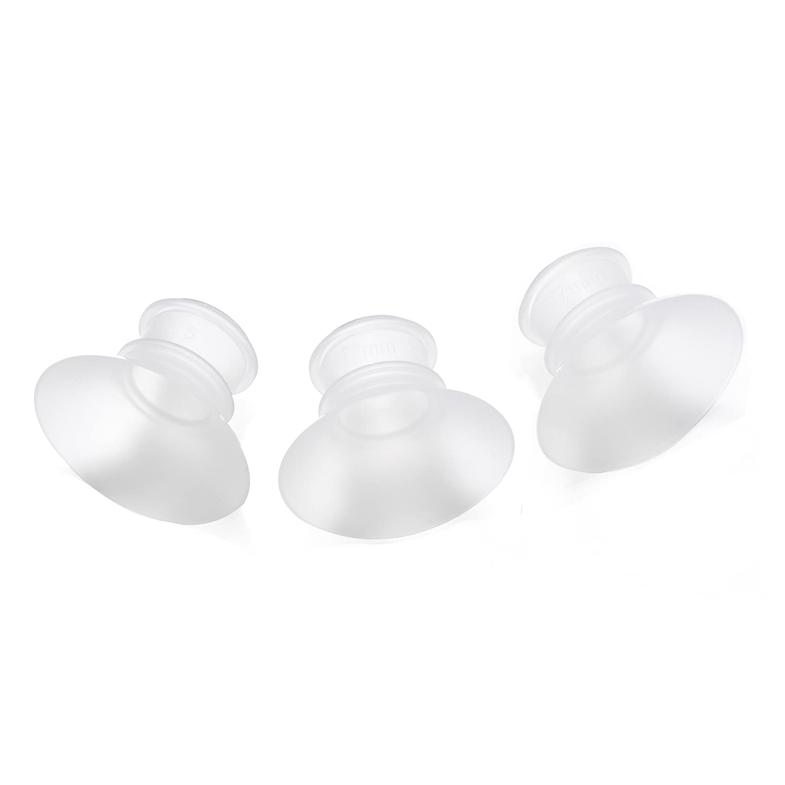Electric Breast Pump Replaent Accessory with 3pcs 17mm Flange Inserts Soft Adapter for XN/MD-2267A Wearable Breast Pump