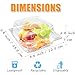 Jgalnim 100 Pack Clear Plastic Square Hinged Food Clamshell Container,Disposable To Go Cake Slice Container,Clear Plastic Clamshell Food Containers for Cookies, Desserts, Fruits, Salads, Sandwiches