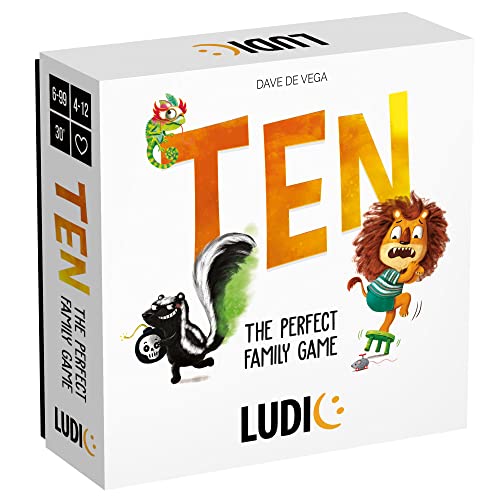 Ludic Ten Game - Das perfekte Familienspiel! | Kartenspiel | Für 4–12 Spieler | ab 6 Jahren