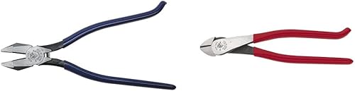 Klein Tools Paquete de alicates para trabajadores del hierro (9 pulgadas) y alicates de corte diagonal (9 pulgadas)
