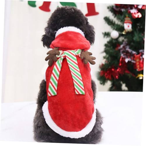 Disfraz de reno para perro pequeño talla XS rojo miniatura 3