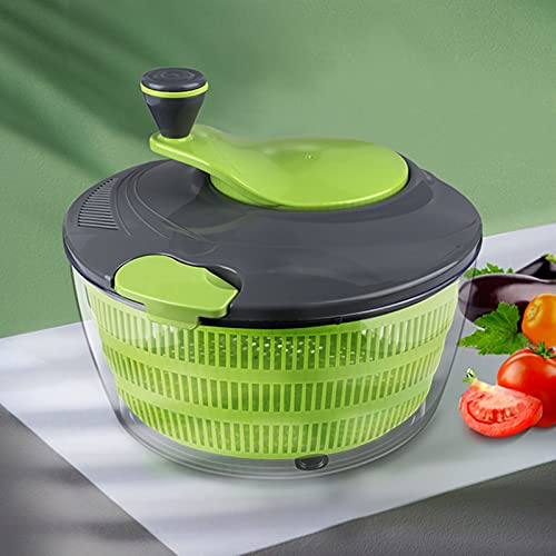 Hedtec Dryer Home Salad Spinner, Manual Salad Mixer, Vegetable Fruit And Lettuce Spinner Drain Quickly Ease For Tastier Salads And Faster Food Prep Kitchen #TOP5