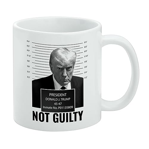 GRAPHICS & MORE Trump Mugshot Not Guilty Ceramic Coffee Mug, Novelty Gift Mugs for Coffee, Tea and Hot Drinks, 11oz, White