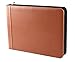 2Fold Zippered Business Checkbook Binder - 7 Ring Binder for Business Checks with Built-in Organizer and Card Case - PU Leather Portfolio for up to 600 3-Up Checks (Light Brown)