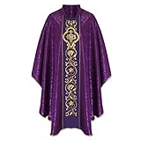  Casulla de gótico con estola a juego. Prenda de clero, casulla, iglesia católica, vestidura, casulla gótica, alba de sacerdote, sobrepelliz, estola a juego, traje de sacerdote, clérigos