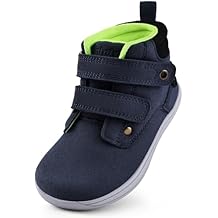 WateLves Toddler Little Kids Wide Barefoot Shoes Girls Boys Fashion Boots High Top Hook and Loop Sneaker Casual Lightweight Walking Shoes