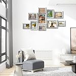 Picture Frame Set 10 pack, Farmhouse Photo Frames, Gallery Wall Frame Collage, 8x10 5x7 4x6 Frames in 3 Different Finishes Picture Frames For Wall or Desk,Rustic White - Image 5
