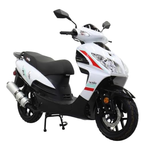 X-PRO 150cc Moped Street Gas Moped 150cc Adult Bike with 13" Aluminum Wheels!(White)