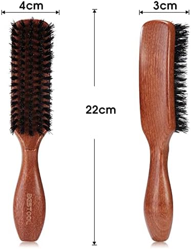 BESTOOL Hair Brush, Boar Bristle Brush for Women Men Children Smoothing & Styling, Natural Bristle Brush for Thin, Fine Hair, Improve Hair Texture