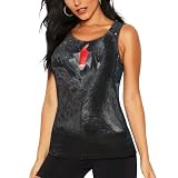 YounPrenG Canottiera Sportiva da Donna, Canottiere da Allenamento, Canottiere Traspiranti, Magliette da Allenamento Senza Maniche, Cigno Nero dell'acquerello