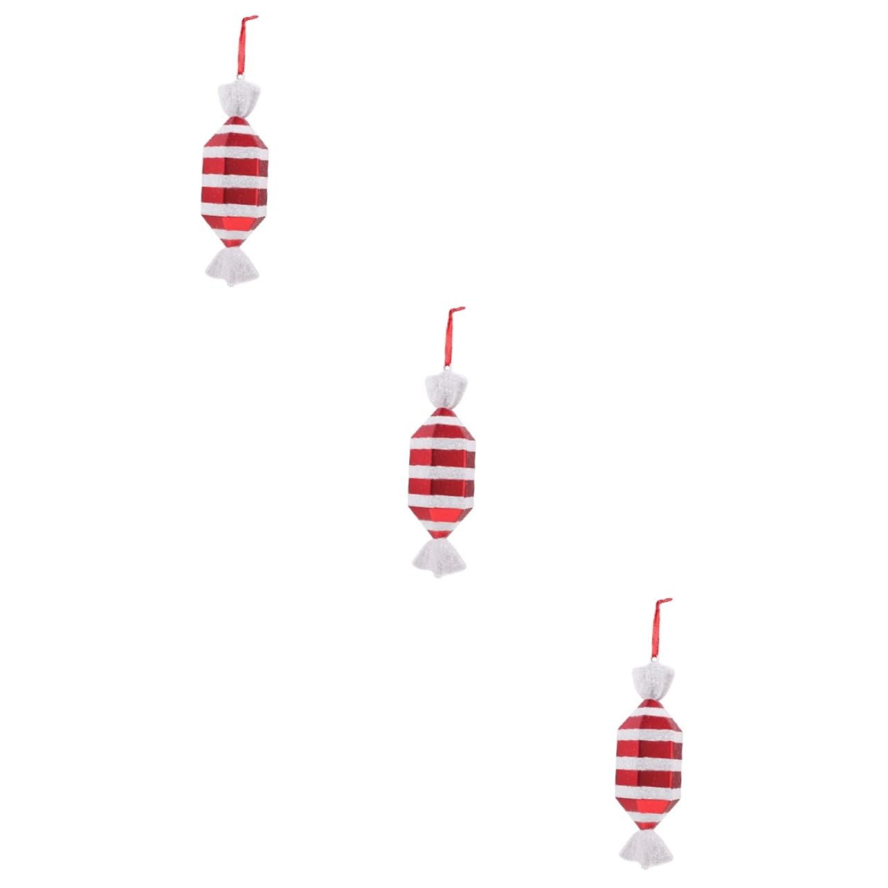 TOPBATHY 3stücke Kreativer Weihnachtsbaum Roter Und Weißer Zuckerstangen Ornament Für Festliche Dekoration Zuhause Garten Und Party