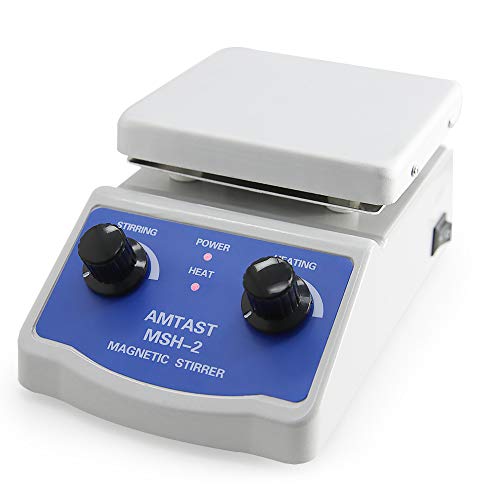 AMTAST 110V 60Hz Laboratory Magnetic Stirrer Hotplate Mixer Stir and Thermometer Support MSH-2