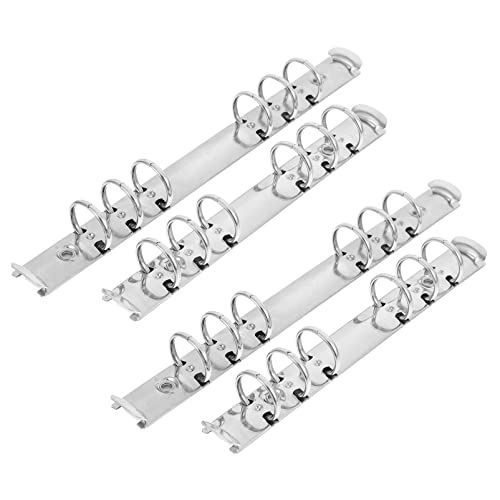 Metal 6 Ring Binding Spines Combs Loose Leaf Binder A5 A6 Notebook Binder Mechanism Replacement Kit DIY Photo Album Ring for Personal Organizer Planner 4pcs Binder Rings