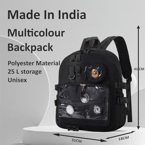 Image of Tinytot 30 Litre Japanese Korean Style School Bag Water-Resistant Laptop & Travel Backpack - Unisex Large 18 Inches Multipurpose Student Backpack for Boys & Girls, Men & Women