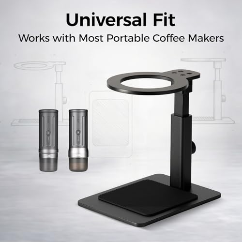IKAPE Adjustable Portable Coffee Maker Stand, Aluminum Alloy Universal Coffee Machine Holder with Anti-Slip Base, Height Adjustable 13–19.5cm, for Home, Office & Camping by IKAPE - Image 4